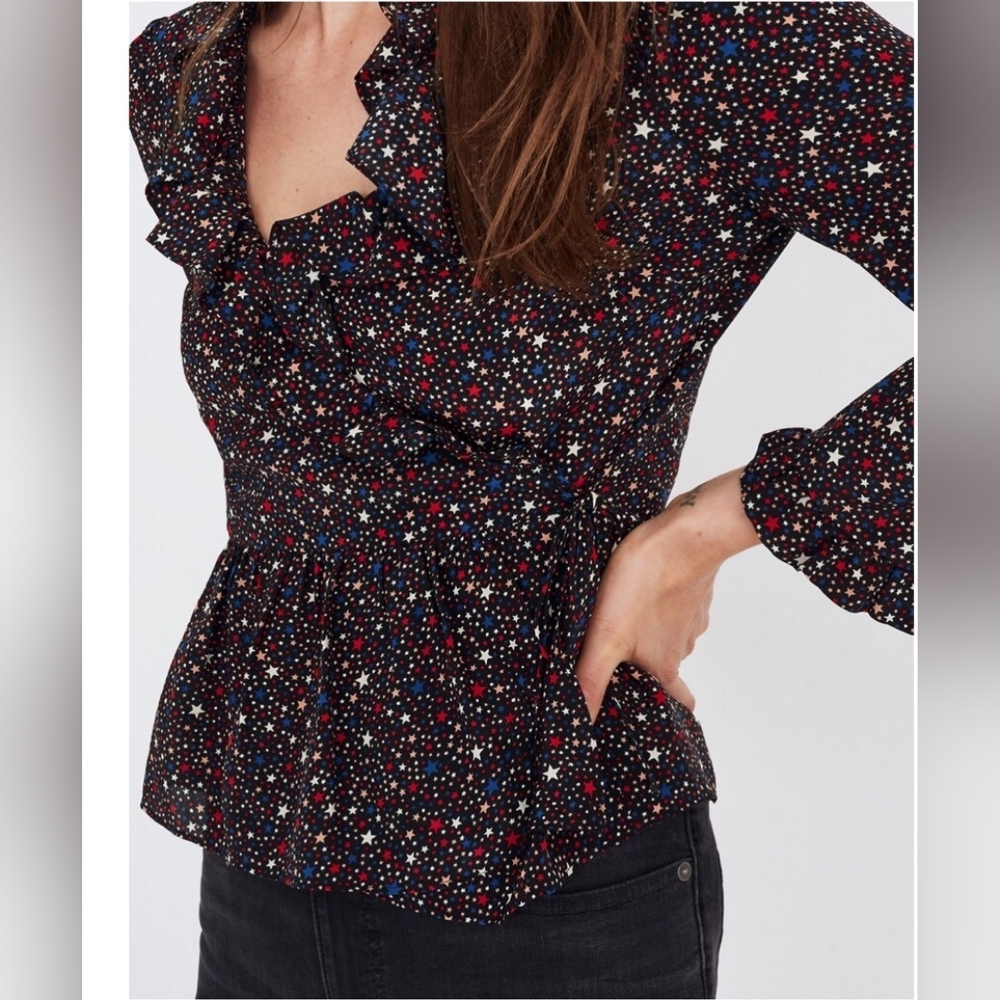 Madewell Star Silk Blouse - Picture 2 of 5